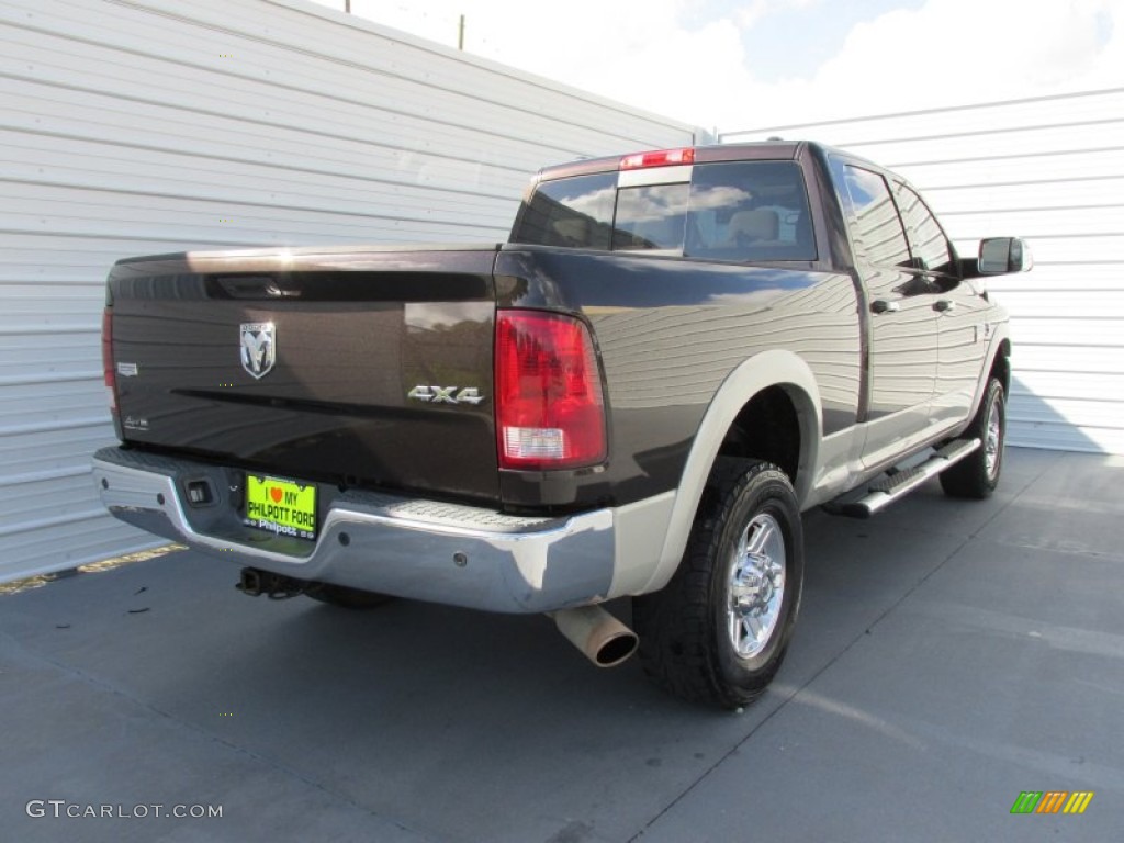 2010 Ram 2500 Laramie Crew Cab 4x4 - Rugged Brown Pearl / Light Pebble Beige/Bark Brown photo #4