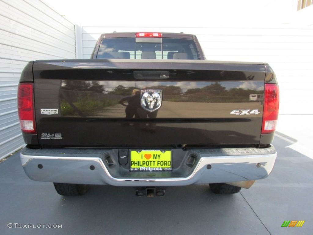 2010 Ram 2500 Laramie Crew Cab 4x4 - Rugged Brown Pearl / Light Pebble Beige/Bark Brown photo #5