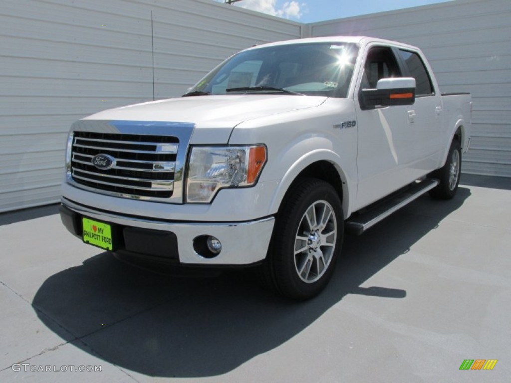 2014 F150 Lariat SuperCrew - White Platinum / Steel Grey photo #6