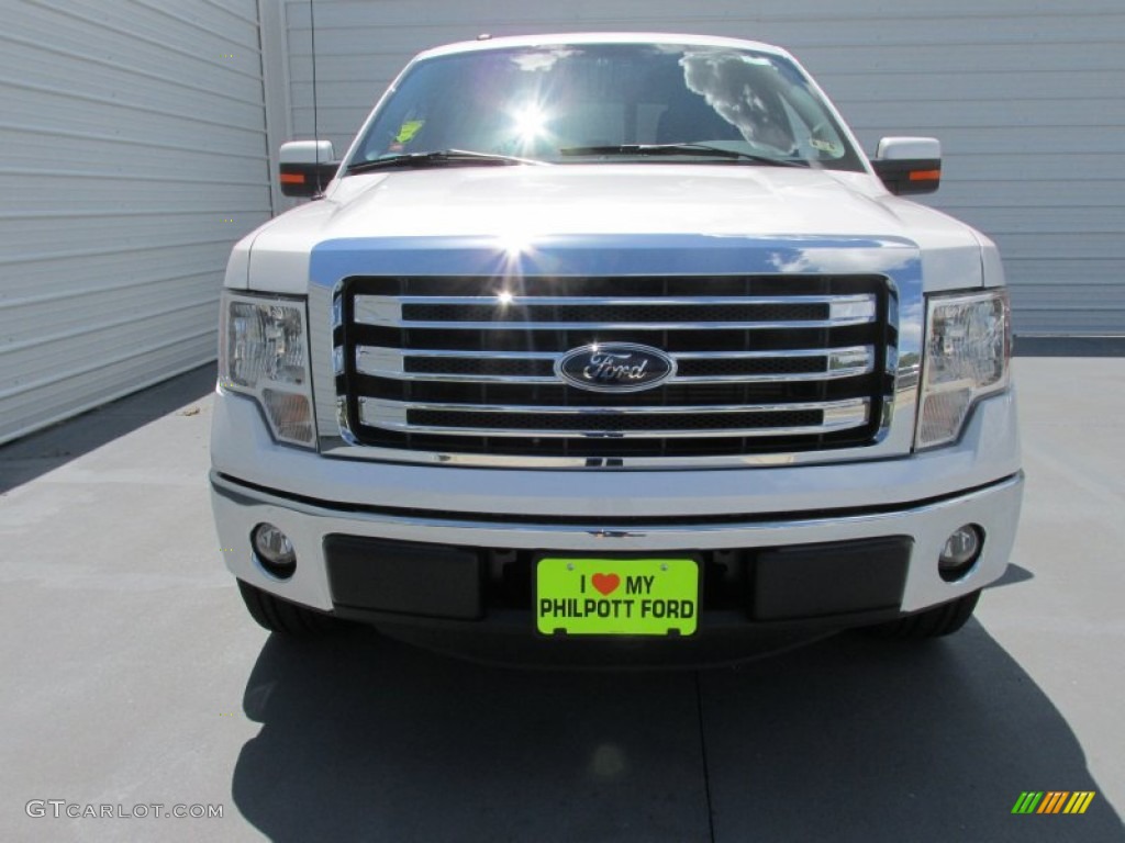 2014 F150 Lariat SuperCrew - White Platinum / Steel Grey photo #7