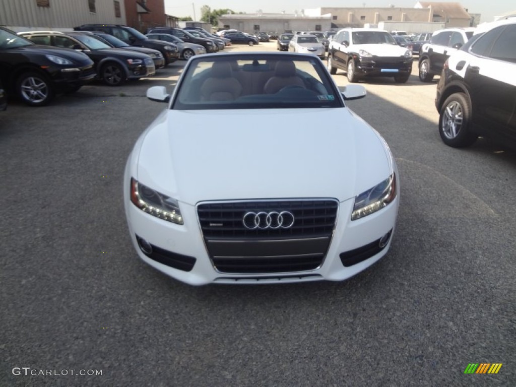 Ibis White 2010 Audi A5 2.0T quattro Cabriolet Exterior Photo #96996801