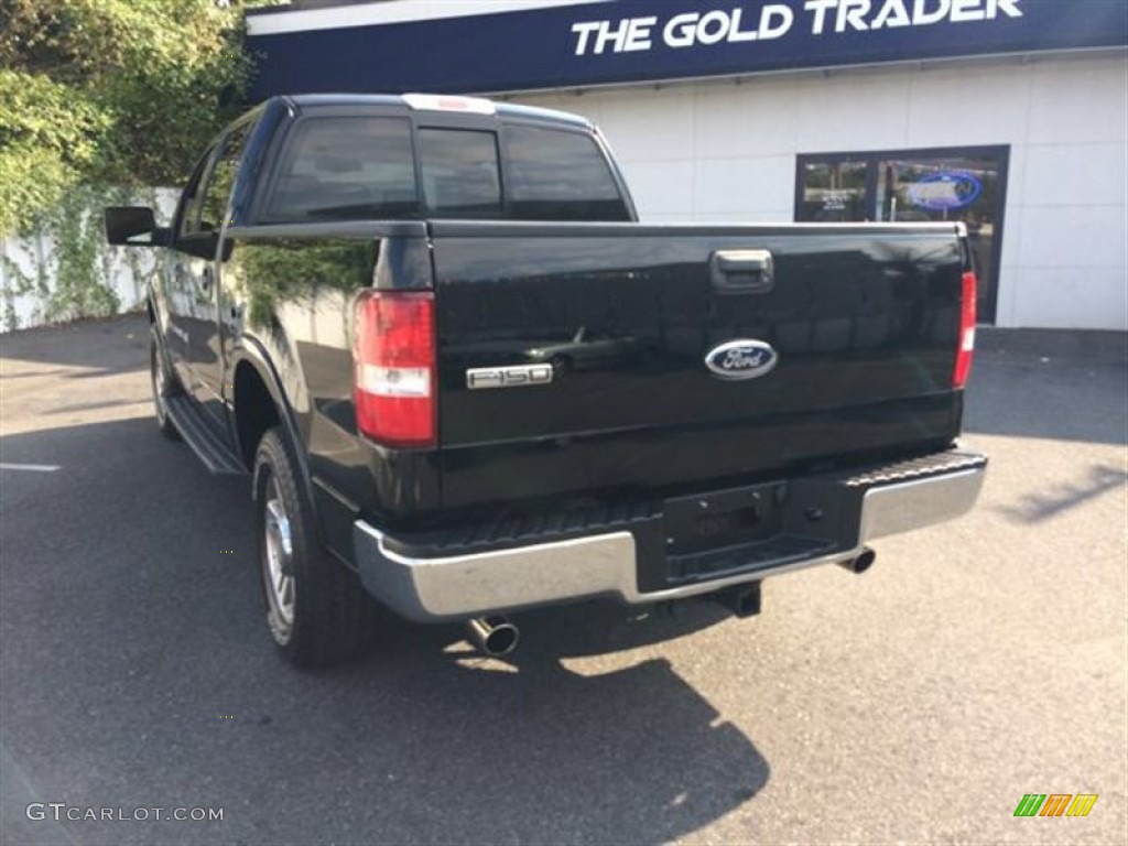 2005 F150 Lariat SuperCrew 4x4 - Black / Tan photo #8