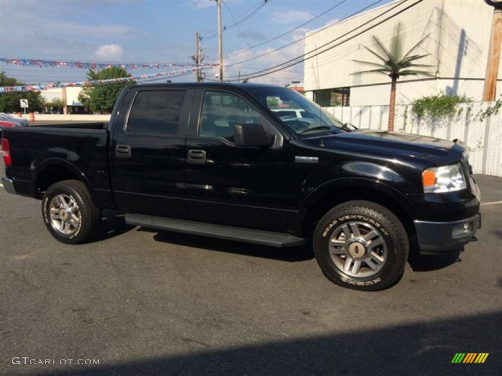 2005 F150 Lariat SuperCrew 4x4 - Black / Tan photo #14