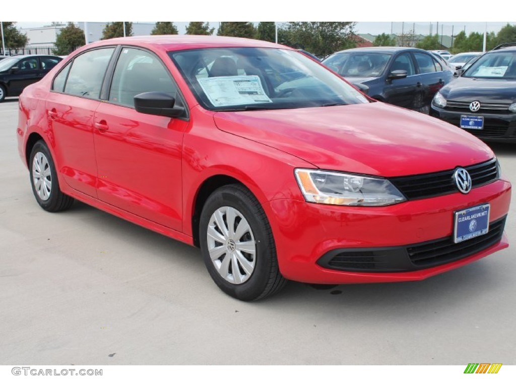 2014 Jetta S Sedan - Tornado Red / Titan Black photo #1