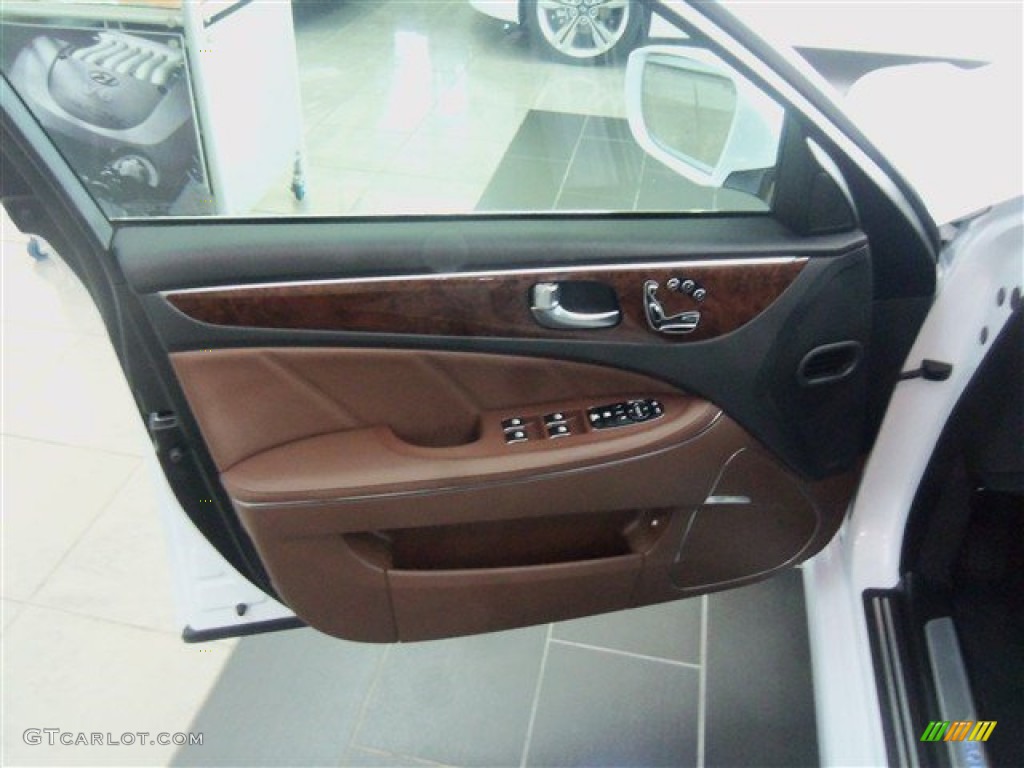 2015 Hyundai Equus Signature Saddle Door Panel Photo #97001988