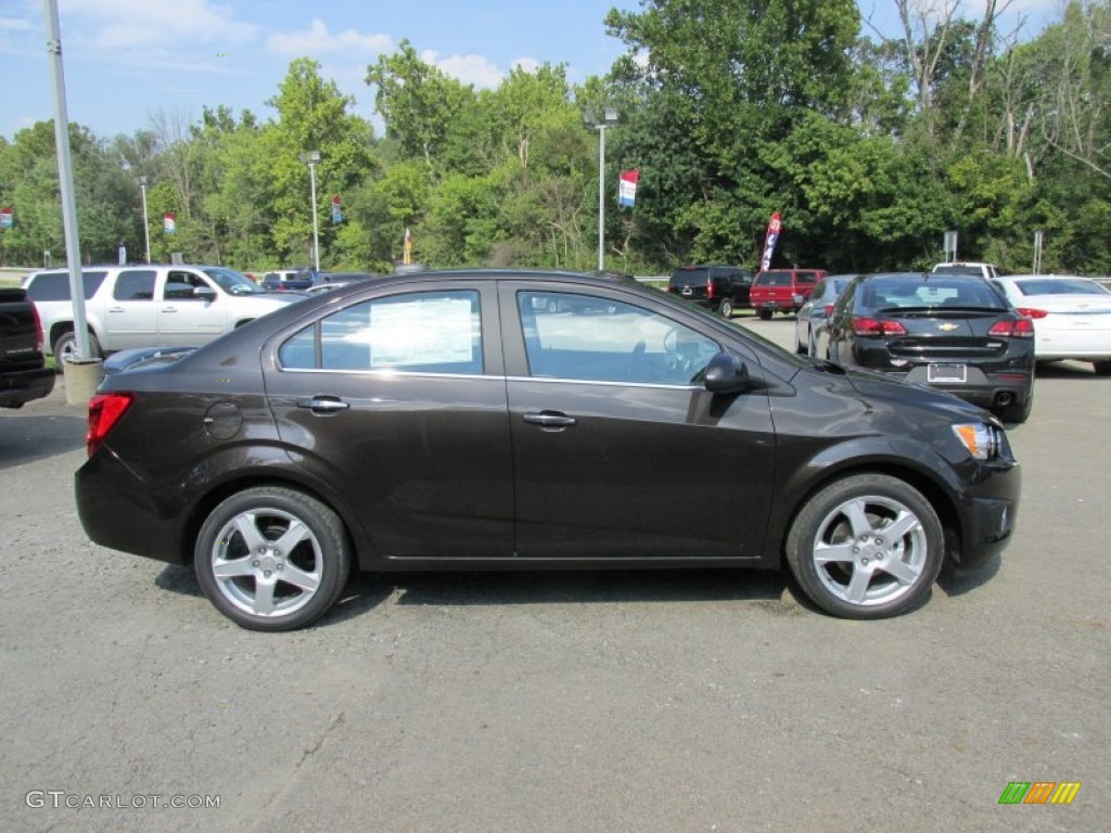 2015 Sonic LTZ Sedan - Mocha Bronze Metallic / Jet Black/Dark Titanium photo #8