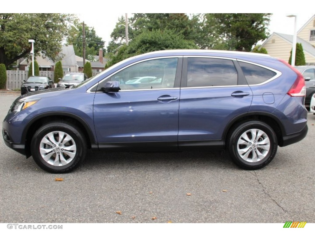 2013 CR-V EX-L AWD - Twilight Blue Metallic / Gray photo #6