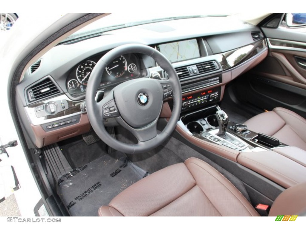 Mocha/Black Interior 2014 BMW 5 Series 550i xDrive Sedan Photo #97008834