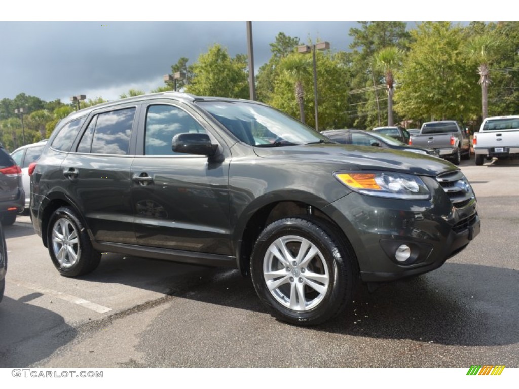 2012 Santa Fe SE V6 - Black Forest Green / Gray photo #2