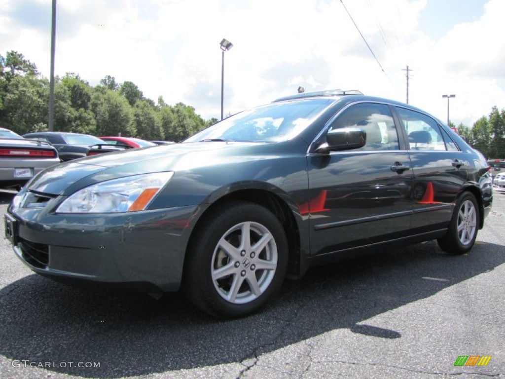 2004 Accord EX V6 Sedan - Deep Green Pearl / Ivory photo #3