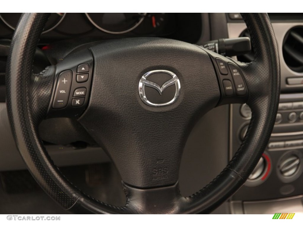 2004 Mazda MAZDA6 i Sedan Gray Steering Wheel Photo #97010751