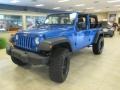 Hydro Blue Pearl 2015 Jeep Wrangler Unlimited Sport 4x4 Exterior
