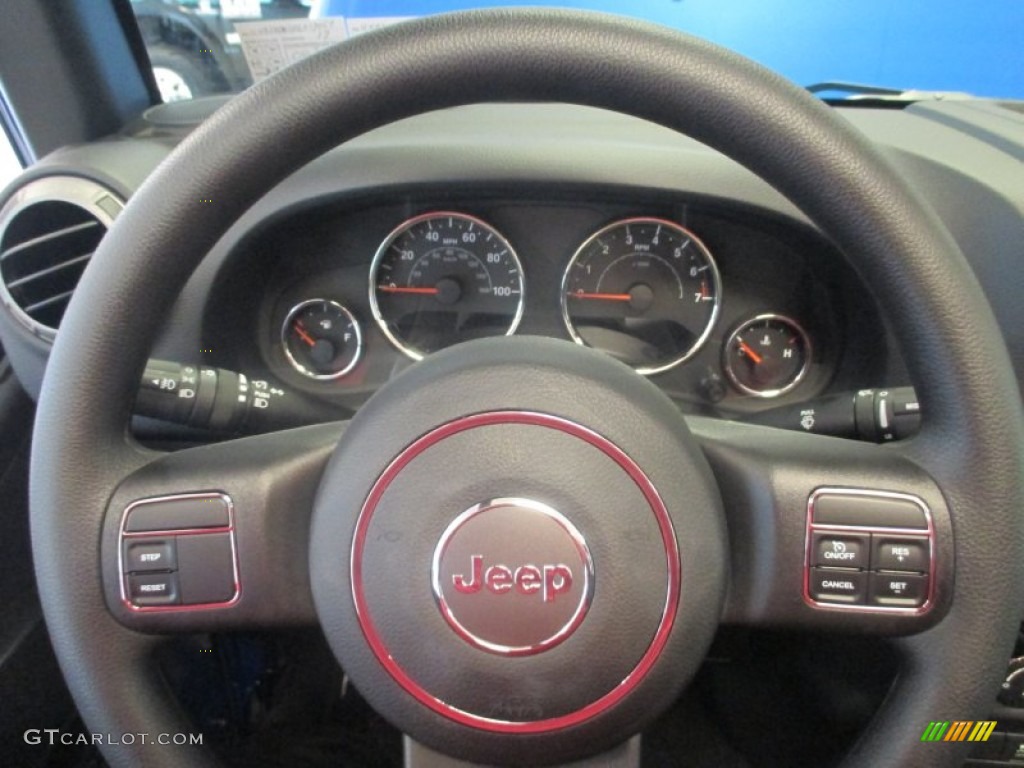 2015 Jeep Wrangler Unlimited Sport 4x4 Black Steering Wheel Photo #97011599