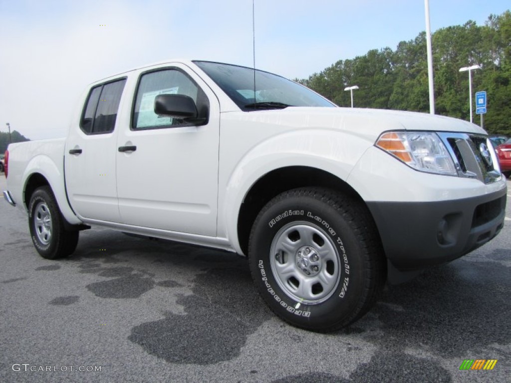 Glacier White 2015 Nissan Frontier S Crew Cab Exterior Photo #97013343