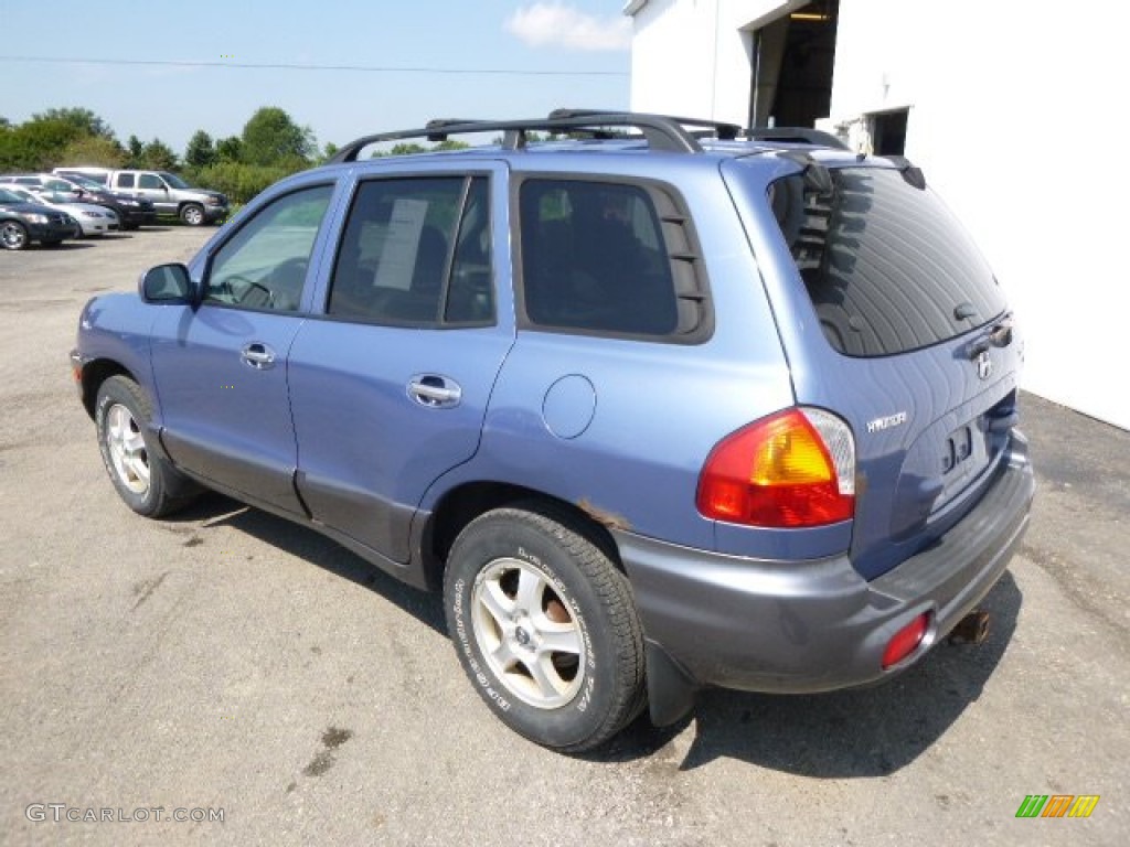 2003 Santa Fe GLS 4WD - Crystal Blue / Gray photo #5