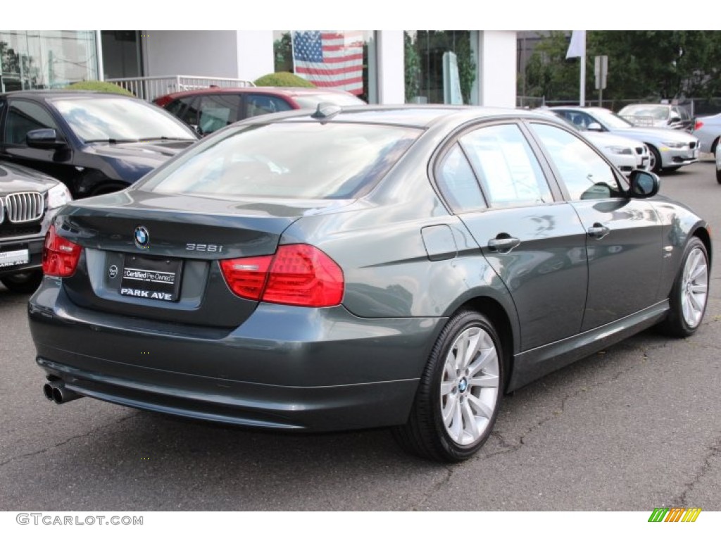 2011 3 Series 328i xDrive Sedan - Tasman Green Metallic / Coral Red/Black Dakota Leather photo #3