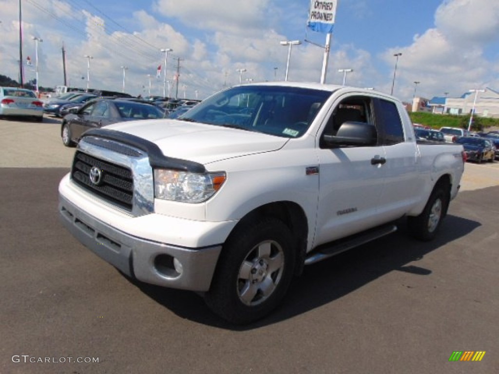 2008 Tundra SR5 TRD Double Cab 4x4 - Super White / Graphite Gray photo #5