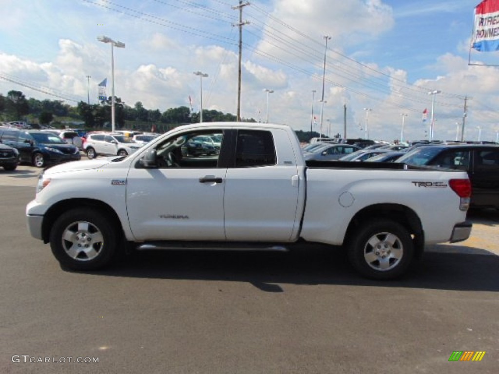 2008 Tundra SR5 TRD Double Cab 4x4 - Super White / Graphite Gray photo #6