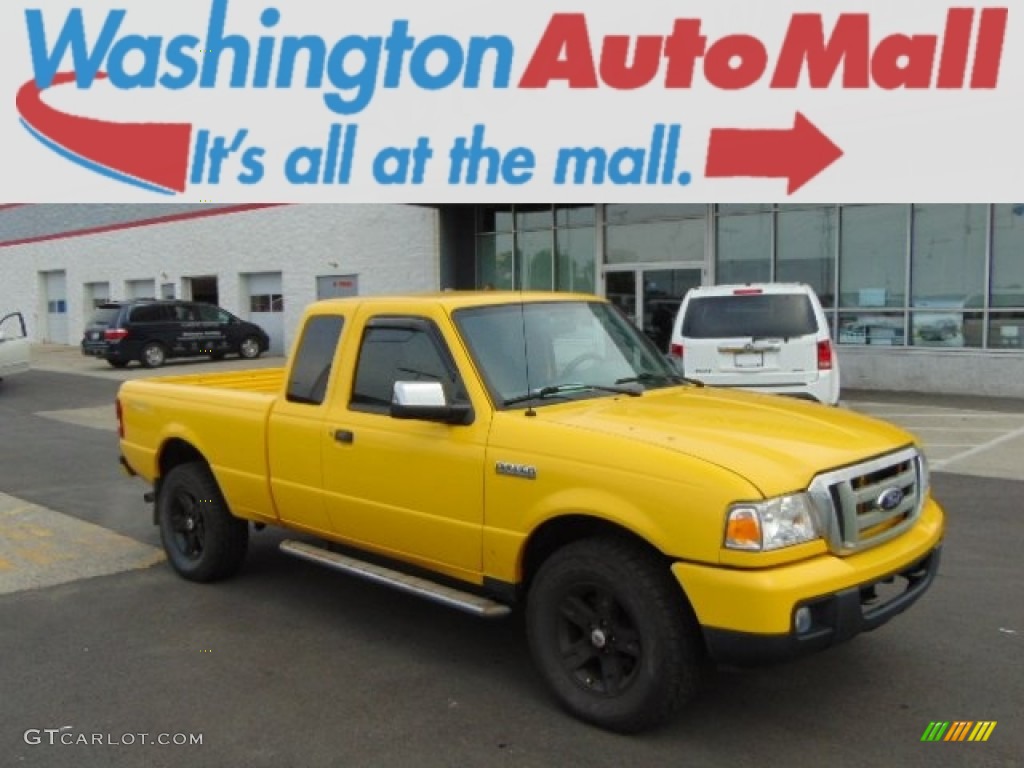 2006 Ranger XLT SuperCab 4x4 - Screaming Yellow / Medium Dark Flint photo #1