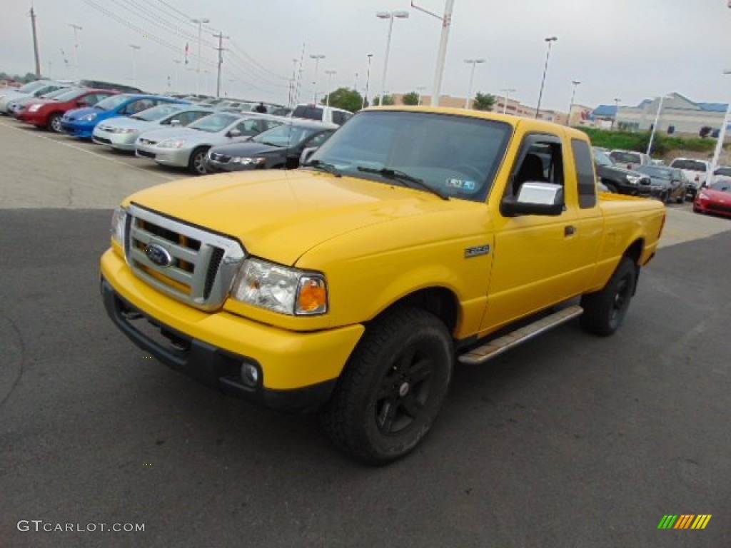 2006 Ranger XLT SuperCab 4x4 - Screaming Yellow / Medium Dark Flint photo #4