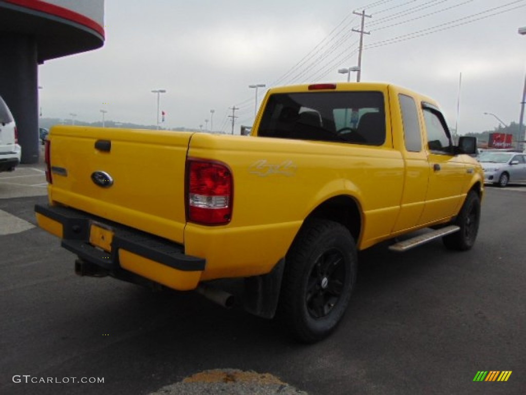 2006 Ranger XLT SuperCab 4x4 - Screaming Yellow / Medium Dark Flint photo #9
