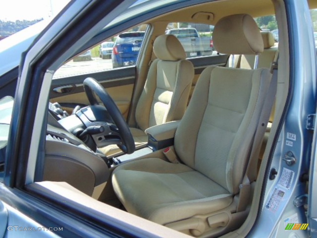 2007 Civic Hybrid Sedan - Opal Silver Blue Metallic / Ivory photo #12