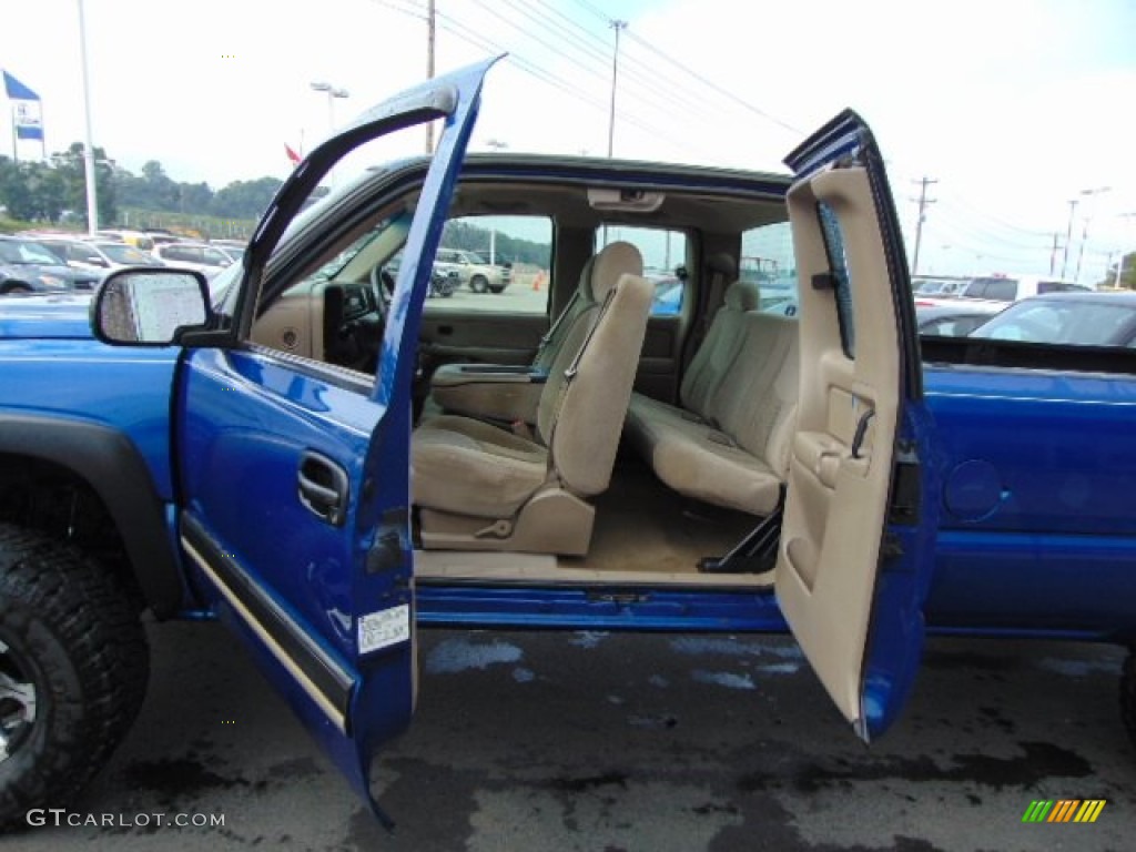 2003 Silverado 1500 LS Extended Cab 4x4 - Arrival Blue Metallic / Tan photo #9