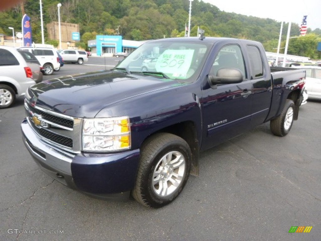 2011 Silverado 1500 LS Extended Cab 4x4 - Imperial Blue Metallic / Dark Titanium photo #4