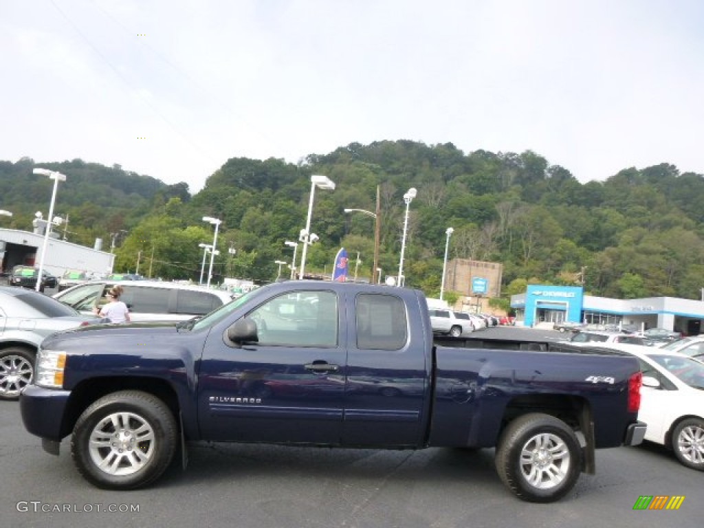 2011 Silverado 1500 LS Extended Cab 4x4 - Imperial Blue Metallic / Dark Titanium photo #5