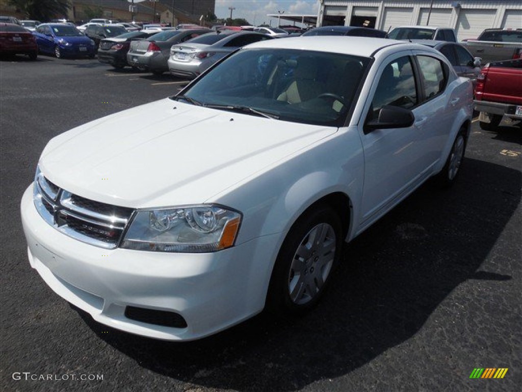 2014 Avenger SE - Bright White / Black/Light Frost Beige photo #1
