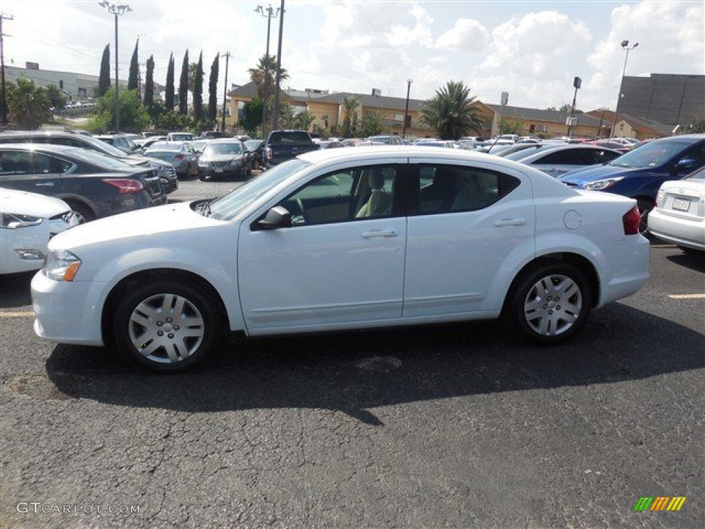 2014 Avenger SE - Bright White / Black/Light Frost Beige photo #6
