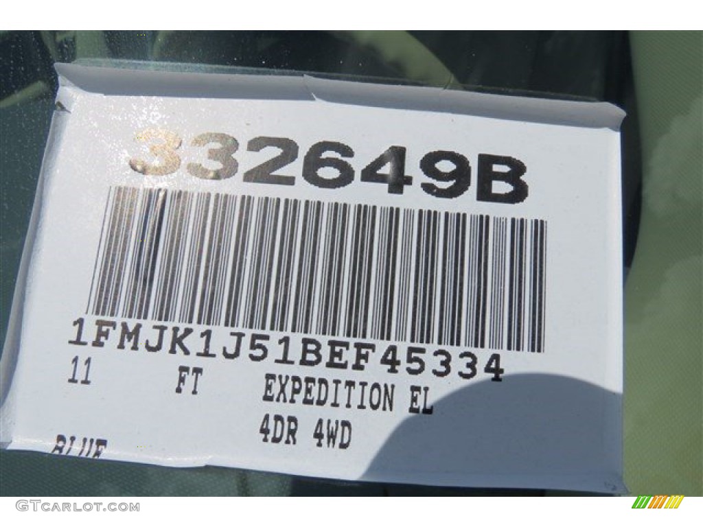2011 Expedition EL XLT 4x4 - Dark Blue Pearl Metallic / Stone photo #20