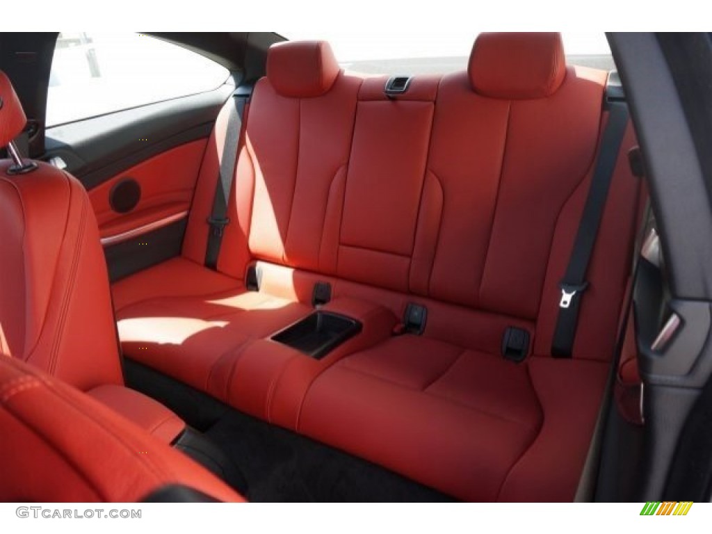Coral Red/Black Highlight Interior 2015 BMW 4 Series 428i Coupe Photo #97040157