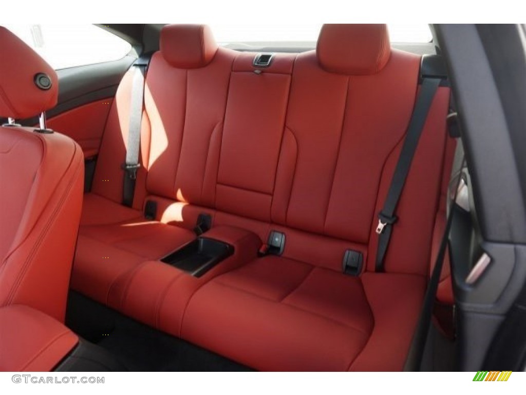 Coral Red/Black Highlight Interior 2015 BMW 4 Series 428i Coupe Photo #97040445