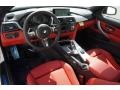 Coral Red/Black Highlight 2015 BMW 4 Series 428i Coupe Interior Color