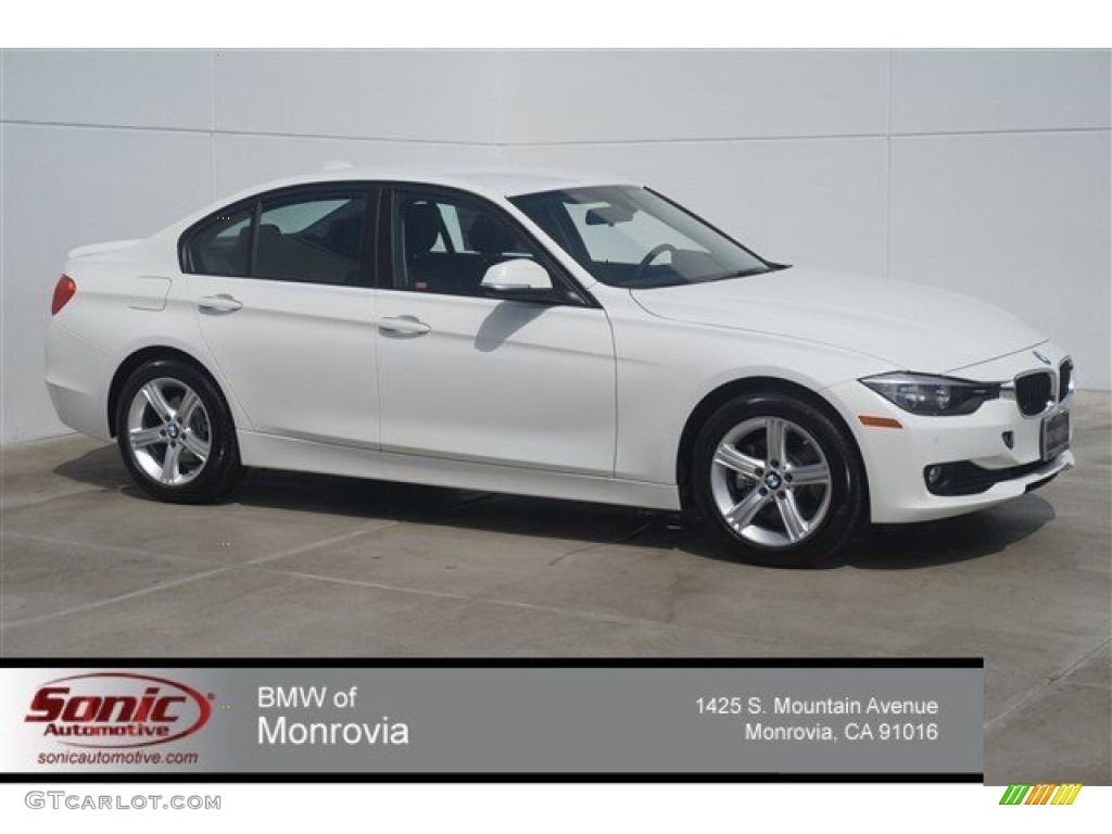 2015 3 Series 320i Sedan - Alpine White / Black photo #1