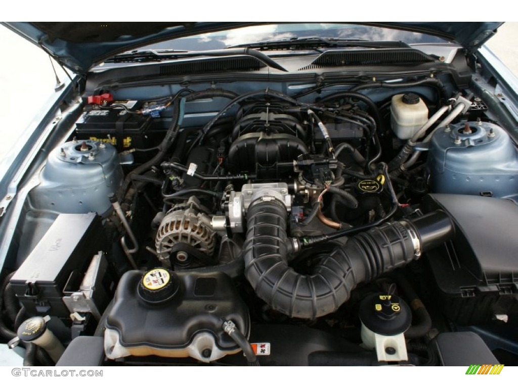 2007 Mustang V6 Premium Coupe - Windveil Blue Metallic / Medium Parchment photo #40