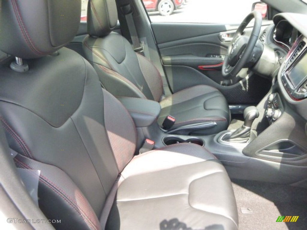 2015 Dart GT - Bright White / Black/Ruby Red Accent Stitching photo #10