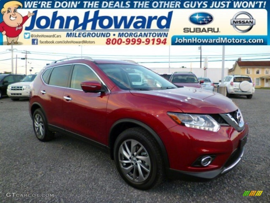 2014 Rogue SL AWD - Cayenne Red / Charcoal photo #1
