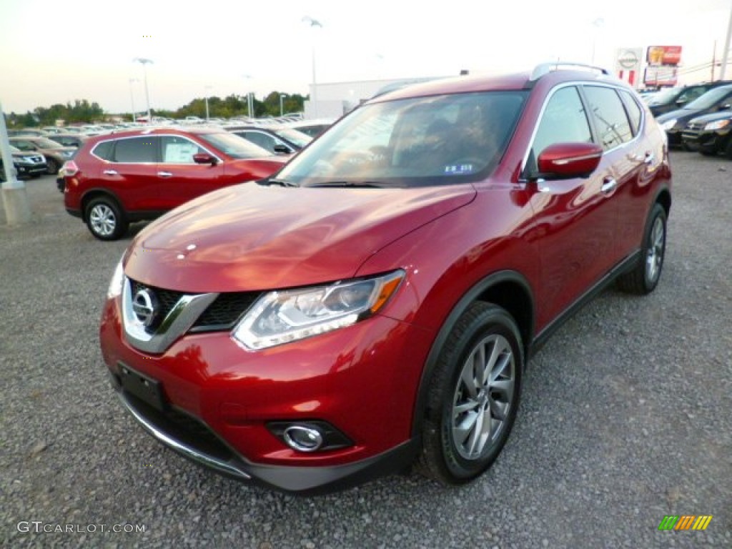 2014 Rogue SL AWD - Cayenne Red / Charcoal photo #3