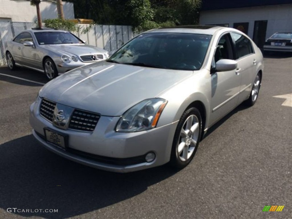 2006 Maxima 3.5 SE - Liquid Silver Metallic / Black photo #1