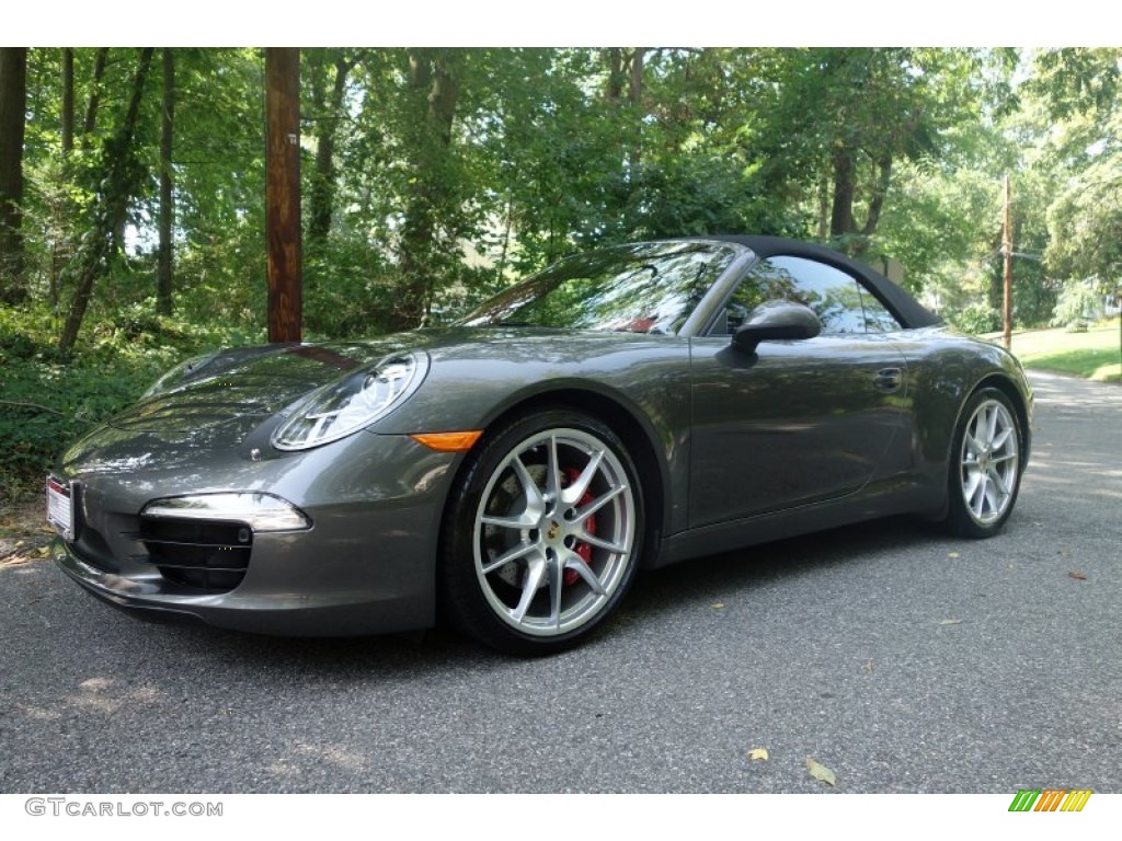 2012 911 Carrera S Cabriolet - Meteor Grey Metallic / Carrera Red Natural Leather photo #1