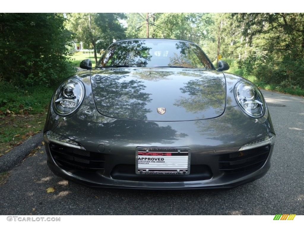 2012 911 Carrera S Cabriolet - Meteor Grey Metallic / Carrera Red Natural Leather photo #2