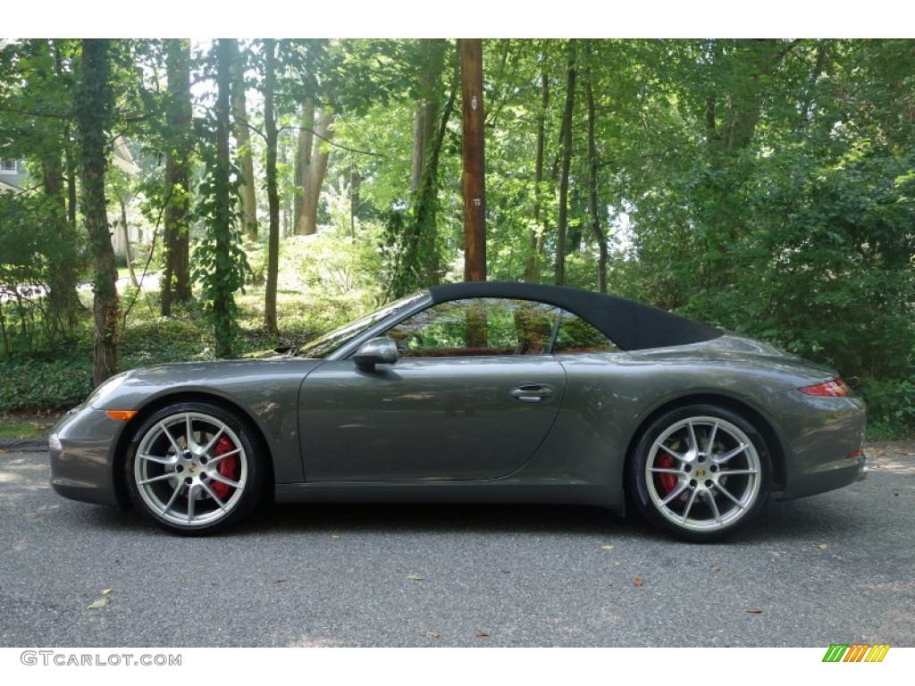2012 911 Carrera S Cabriolet - Meteor Grey Metallic / Carrera Red Natural Leather photo #3