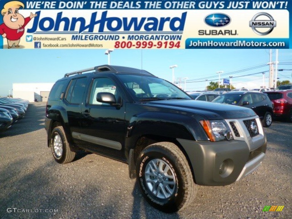 2015 Xterra S 4x4 - Super Black / Gray photo #1