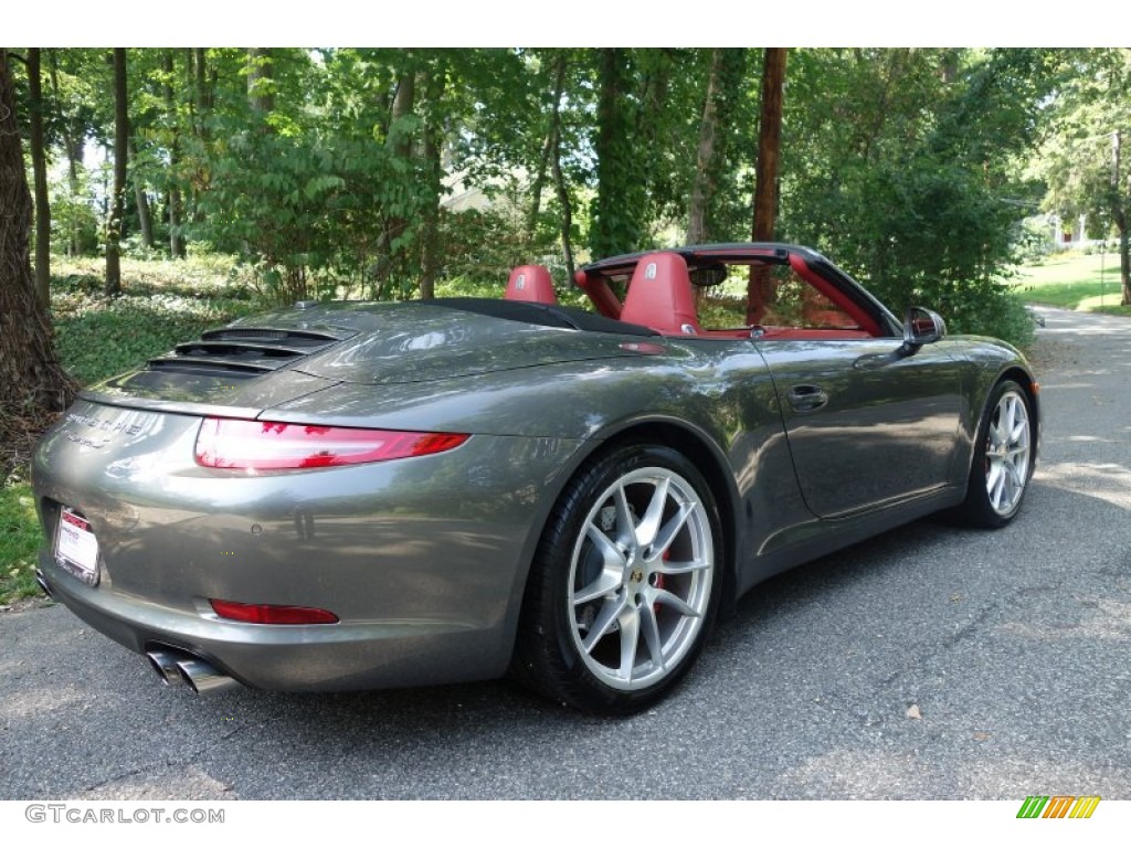 2012 911 Carrera S Cabriolet - Meteor Grey Metallic / Carrera Red Natural Leather photo #6