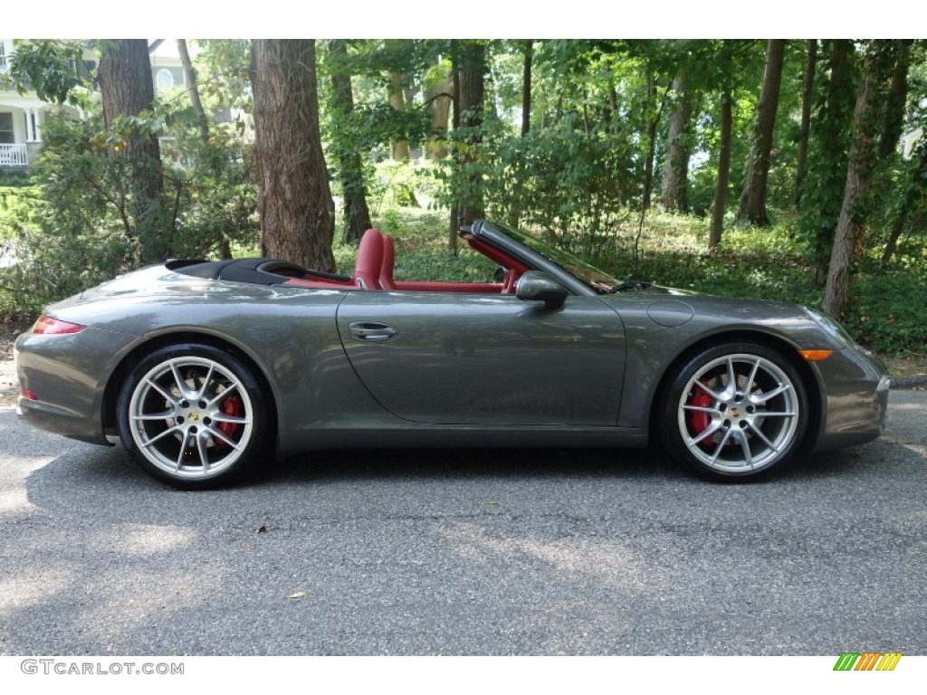 2012 911 Carrera S Cabriolet - Meteor Grey Metallic / Carrera Red Natural Leather photo #7