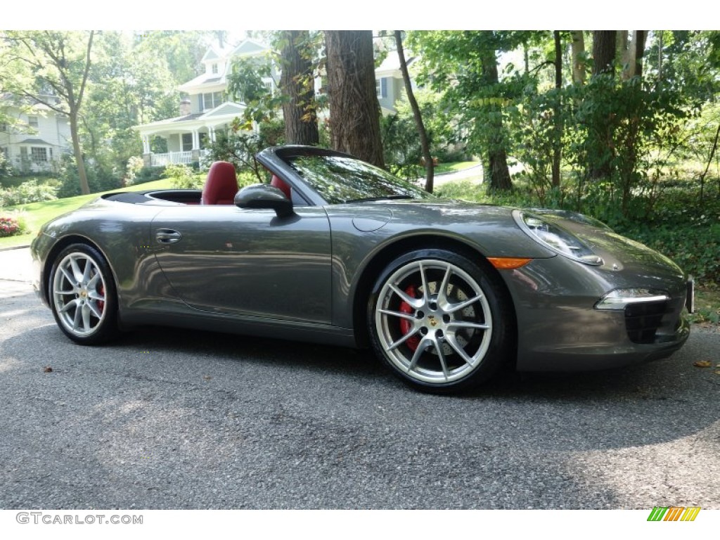2012 911 Carrera S Cabriolet - Meteor Grey Metallic / Carrera Red Natural Leather photo #8