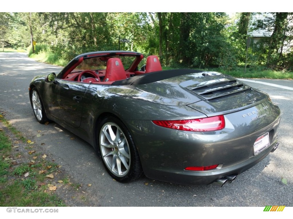 2012 911 Carrera S Cabriolet - Meteor Grey Metallic / Carrera Red Natural Leather photo #9