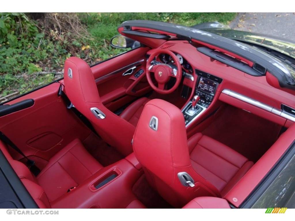Carrera Red Natural Leather Interior 2012 Porsche 911 Carrera S Cabriolet Photo #97052006